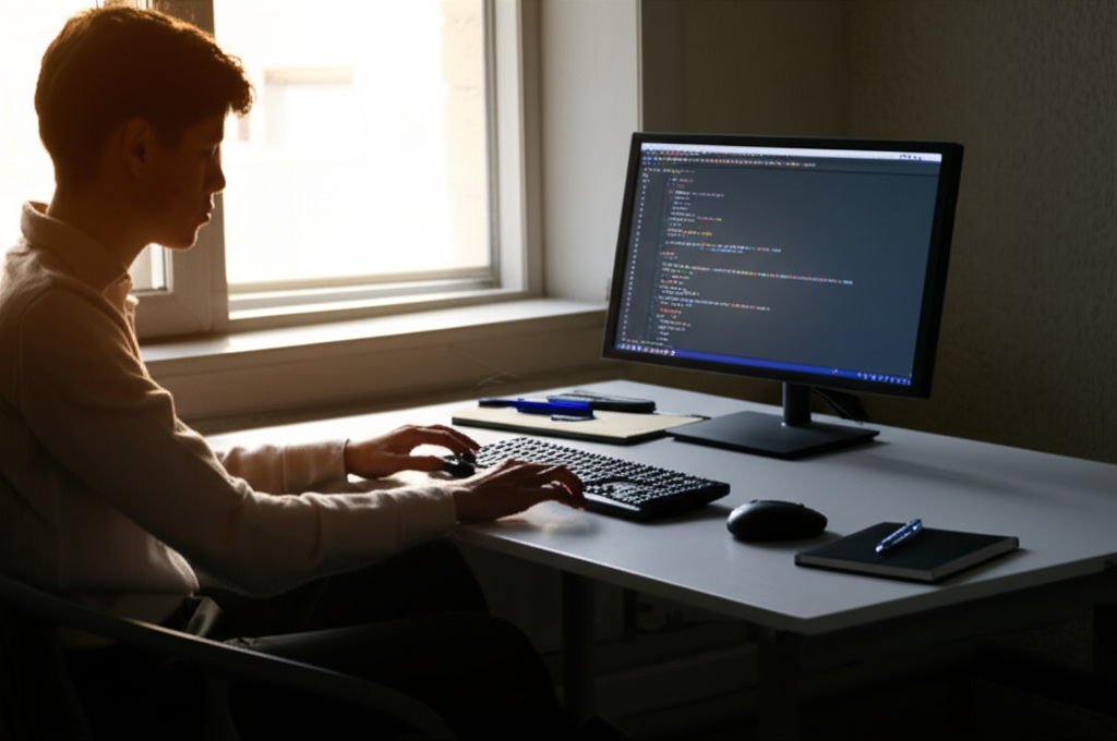 Person working
